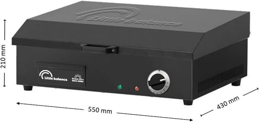 LITTLE BALANCE 8668 Snack Plus Black Edition, elektrische Grillplatte 2900 W