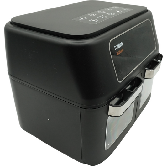 Tower T17102 Vortx Vizion Heißluftfritteuse Mit Zwei Kammern 11 L Schwarz