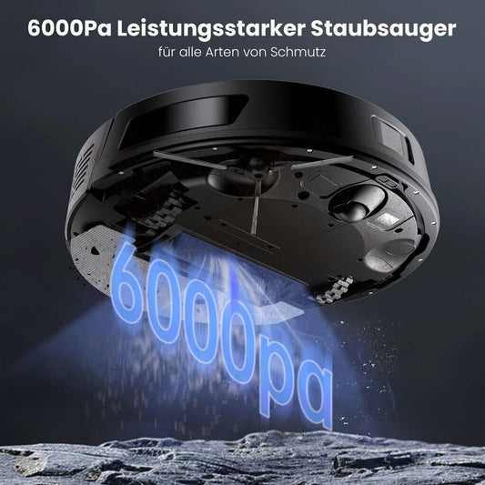 Proscenic Q8 Max Saugroboter mit Wischfunktion 6000Pa 200min Staubsauger Roboter