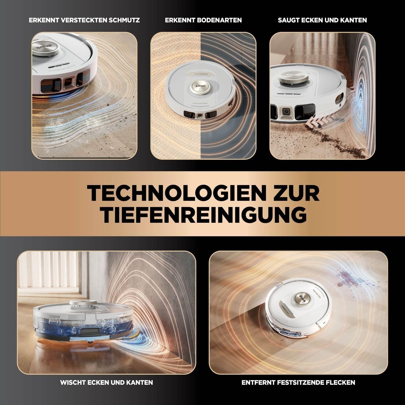 Shark PowerDetect 2-in-1-Saug- & Wischroboter, NeverTouch Pro AV2810ZEEUWH