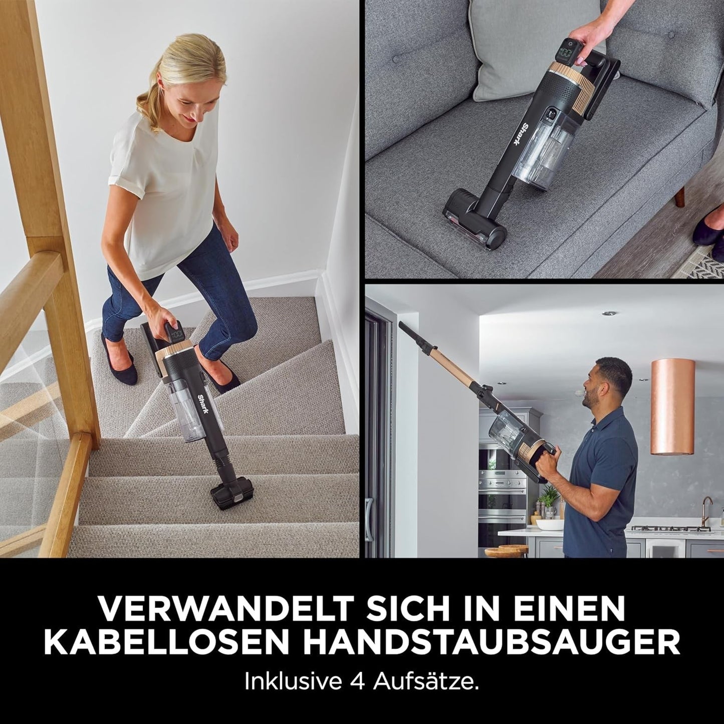 Shark Stratos Akku-Staubsauger bis 60 Min Laufzeit IZ400EUTBK +EXTRA AKKU