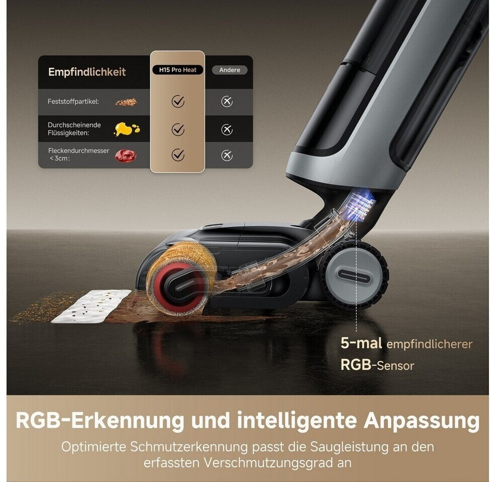 dreame H15 Pro Heat Nass- und Trockensauger, 85° C Wasser 22.000 Pa Saugleistung