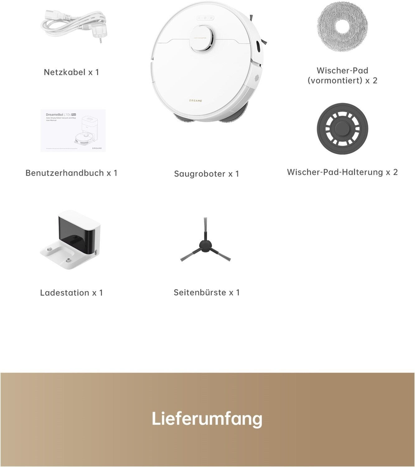 dreame L10s Pro Gen 2 Saug- und Wischroboter, 7.000 Pa Saugkraft, DuoScrub™