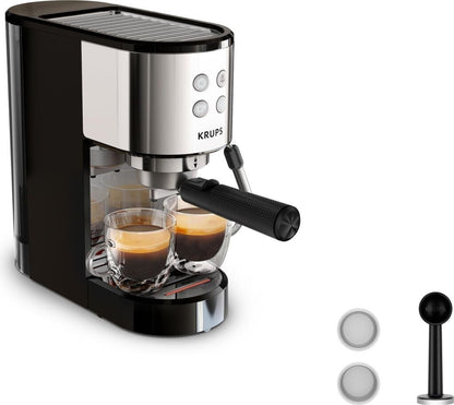 Krups Virtuoso Essential Espresso-Siebträgermaschine 15 bar Edelstahl XP441810