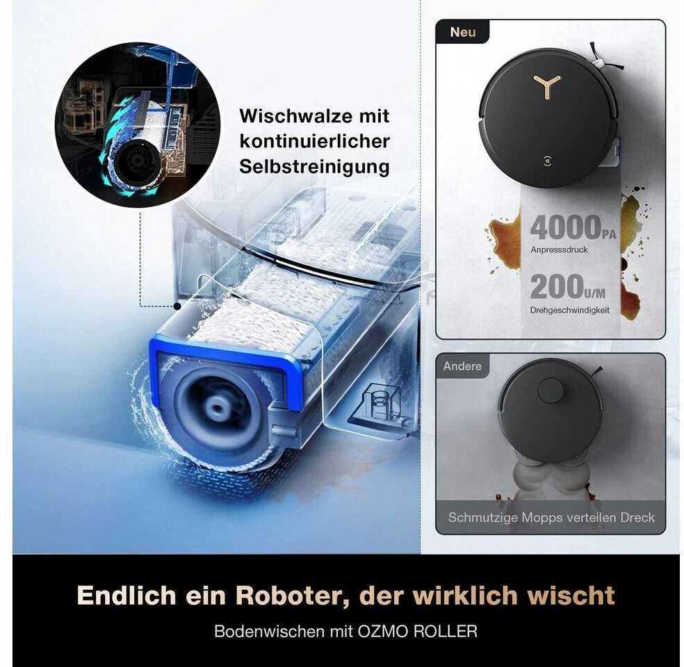 ECOVACS DEEBOT X8 PRO Omni Saugroboter mit Wischfunktion  18.000 Pa, 12-in-1