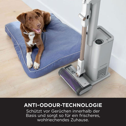 Shark Detect Clean & Empty Akku-Staubsauger, kraftvolle Saugkraft, Weiß IW3612EU