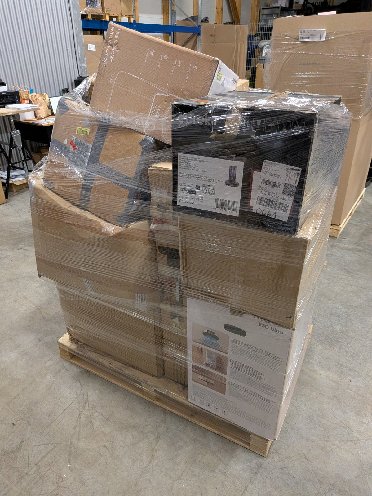Amazon Retouren Palette Küchen- und Haushaltsgeräte Elektrogeräte 3440€ UVP