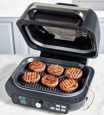 Ninja AG651EU MAX Pro Grill & Heißluft-Fritteuse Grill - Grau/Schwarz