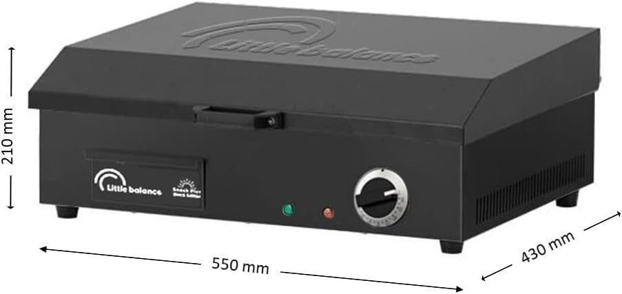 LITTLE BALANCE 8668 Snack Plus Black Edition, elektrische Grillplatte 2900 W