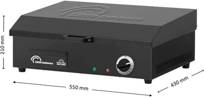 LITTLE BALANCE 8668 Snack Plus Black Edition, elektrische Grillplatte 2900 W