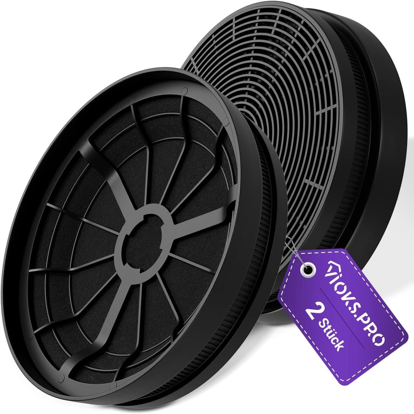 2Stk Dunstabzugshaube Kohlefilter Ersatz für Respekta MIZ0023N 175mmØ,