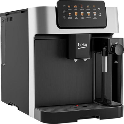 Beko Kaffeevollautomat CEG7304X digital, automatisches Vorschmelzen Schwarz