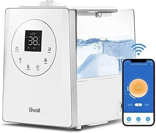 LEVOIT Luftbefeuchter, Smart 6L Top-Fill Warmer/Kalter Nebel mit Alexa