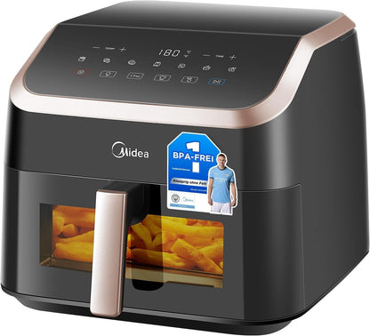 Midea Heißluftfritteuse 8.5L | 2200W Airfryer | 8-in-1 Funktionen | Touchscreen