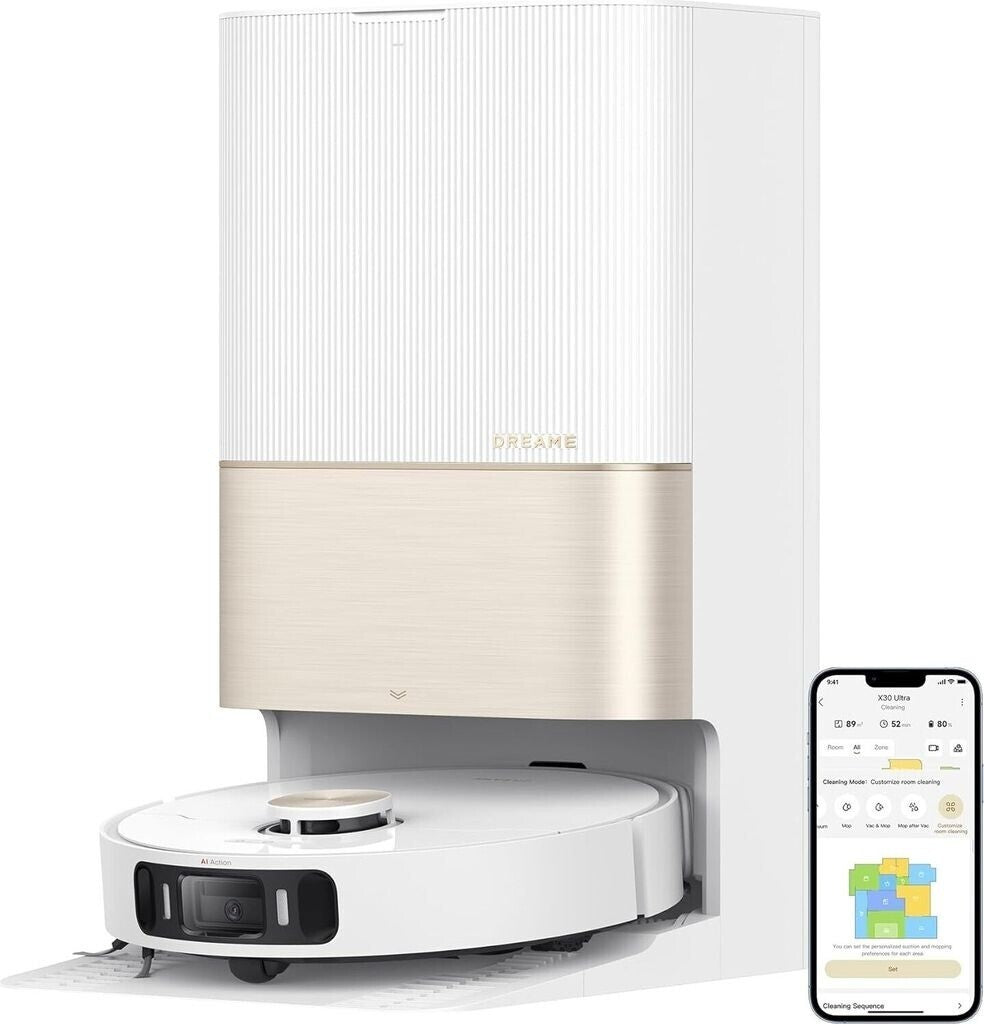 DREAME X30 Ultra Staubsaugerroboter & Wischkombination mit Omni-Selbstreinigung