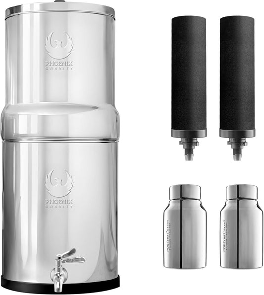 Phoenix Gravity 6 Liter Schwerkraftbetriebener Trinkwasserfilter und -reiniger