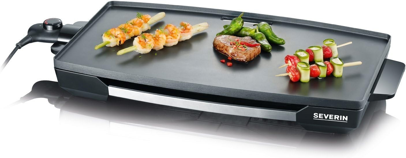 SEVERIN Tischgrill für Fleisch, Fisch und Gemüse, XXL Teppan Yaki Platte KG 2397