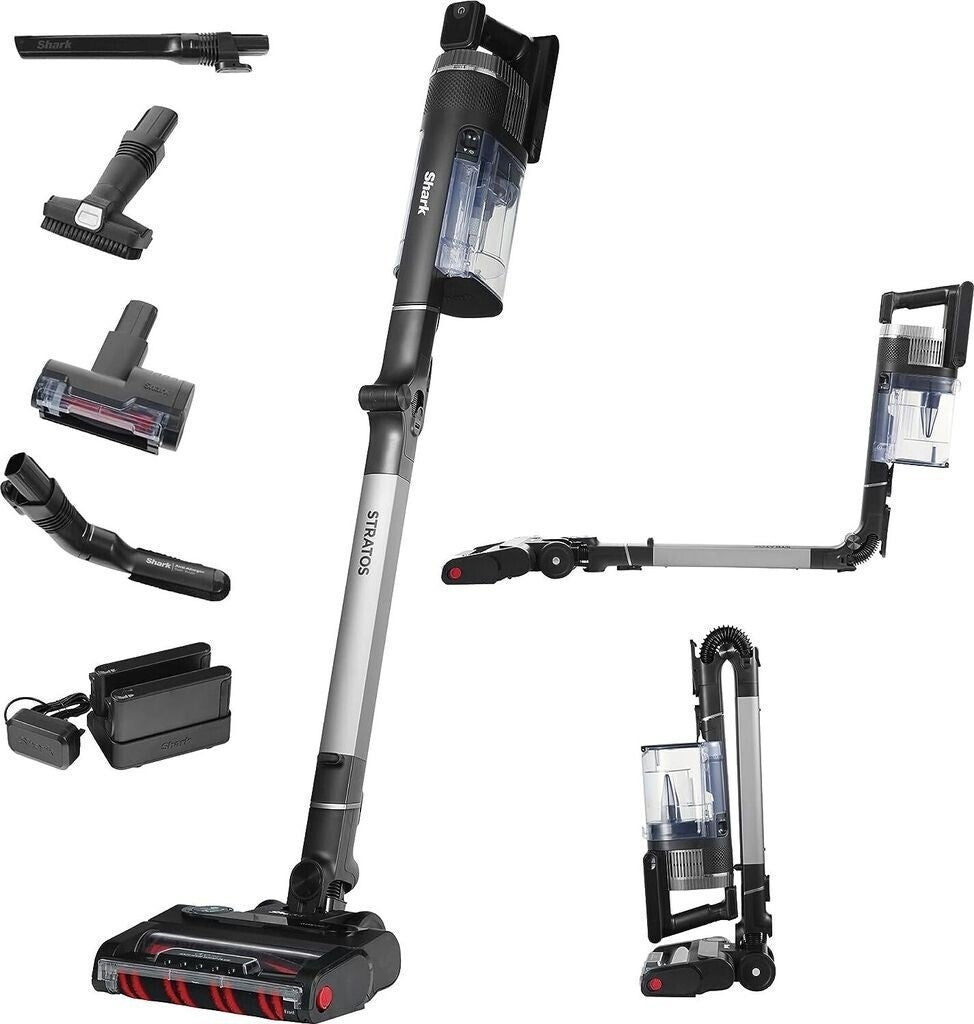 Shark Stratos kabelloser Akku-Staubsauger, mit 2 Akkus und Ladestation IZ420EUT