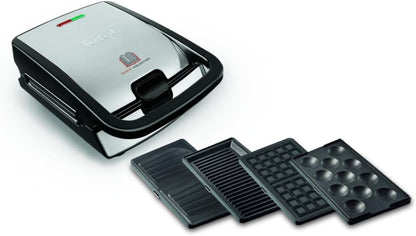 Tefal Snack Collection 4-er Set SW854D, Kombigerät, Inklusive 4 antihaftbeschich
