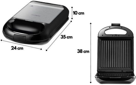 Steinborg 3in1 Sandwichmaker XXL | 3 auswechselbare Platten | 1200 Watt