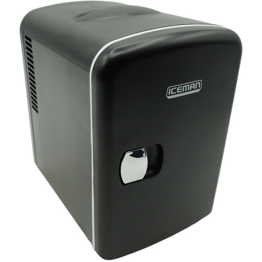 Chefman Iceman Schwarzer Tragbarer Mini Kühlschrank, Kühlt Und Wärmt, Kleiner Kü