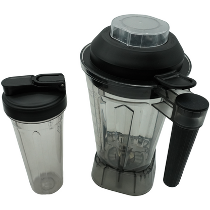 AMZCHEF 2 IN1 Mixer Hochleistungsmixer mit 1850-ml- und 600-ml-Behälter