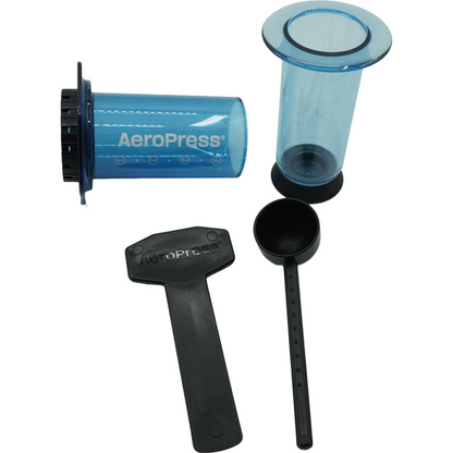 AeroPress Clear Blue Coffee Press – 3‑in‑1 Brühmethode kombiniert French Press