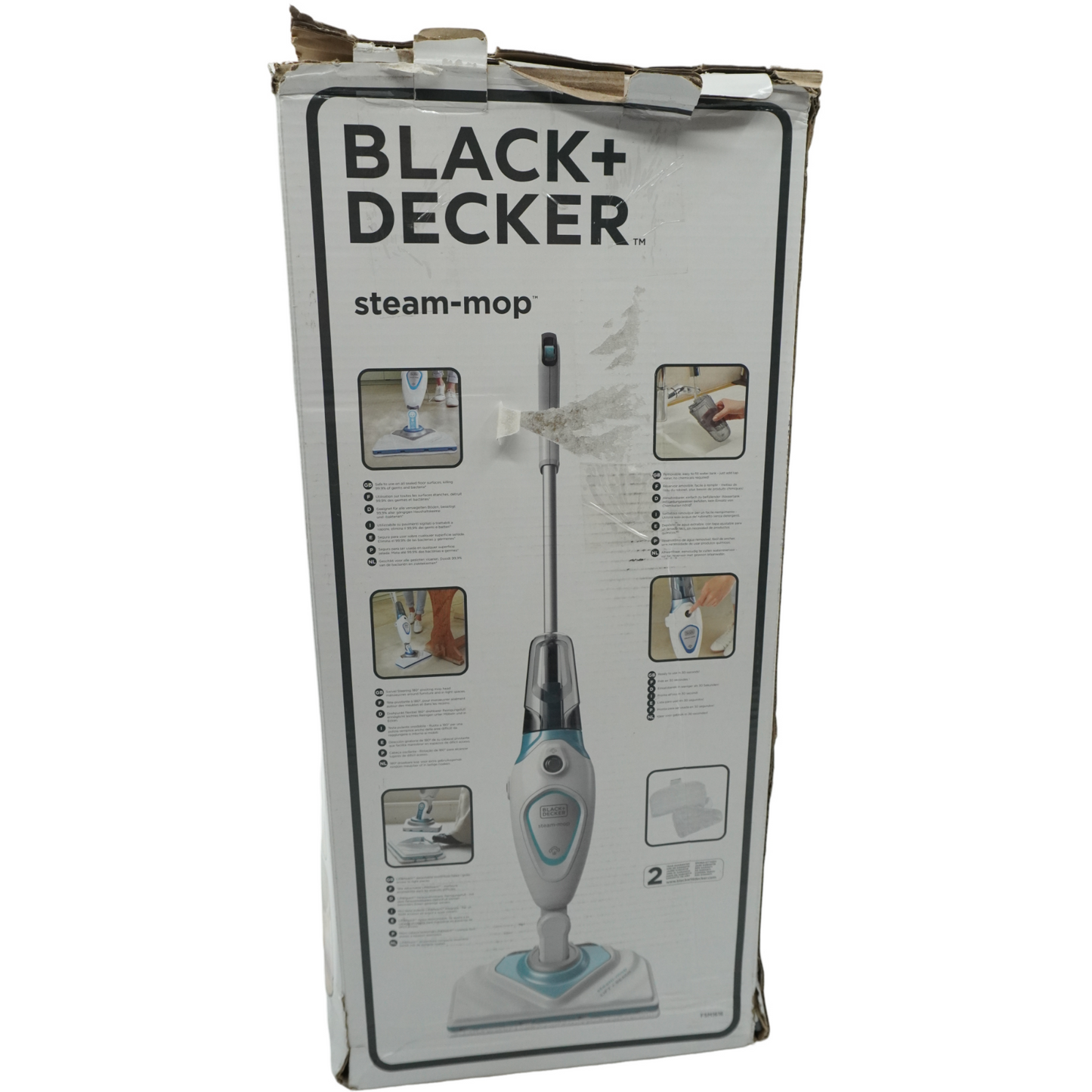 BLACK+DECKER 2-in-1 Dampfbesen 1.600W, für hygienische, gründliche Sauberkeit