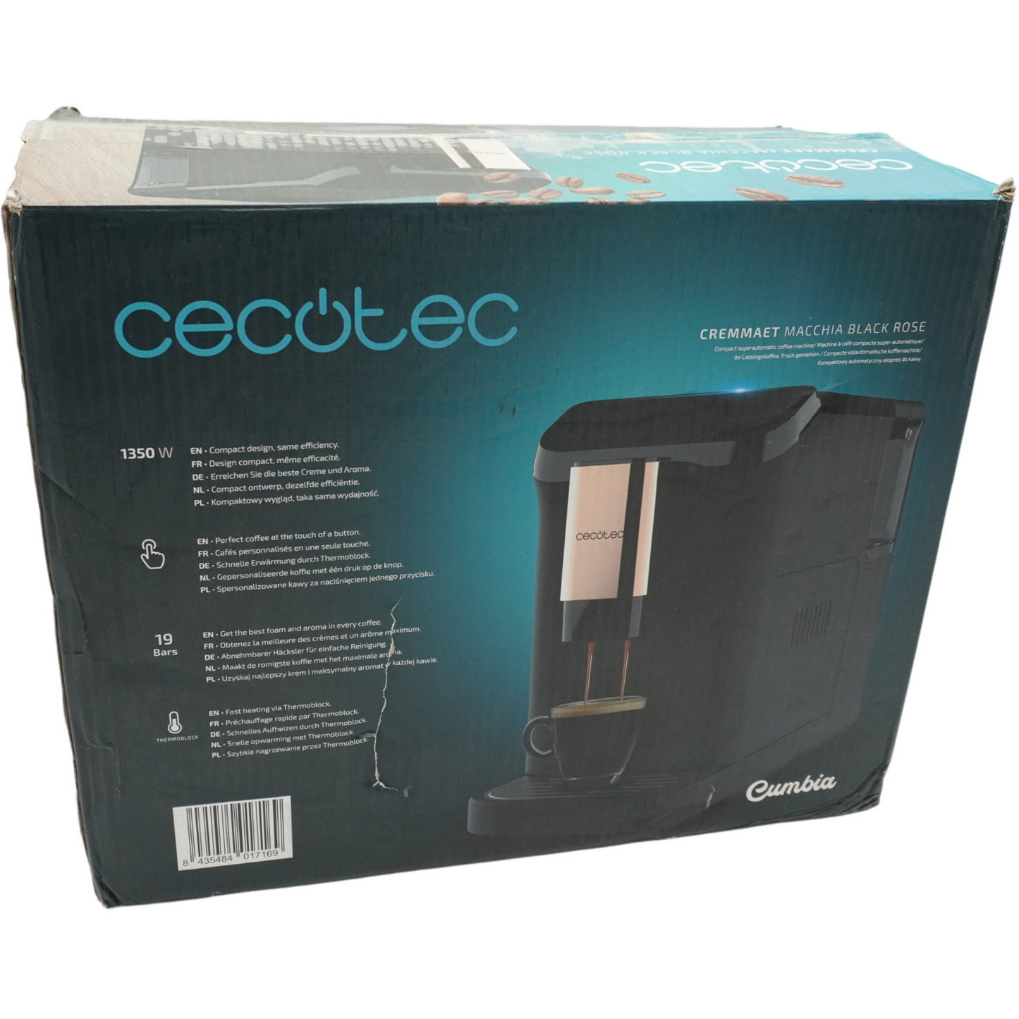 Cecotec Superautomatische Kaffeemaschine Cremmaet Macchia Black Rose. 1350 W