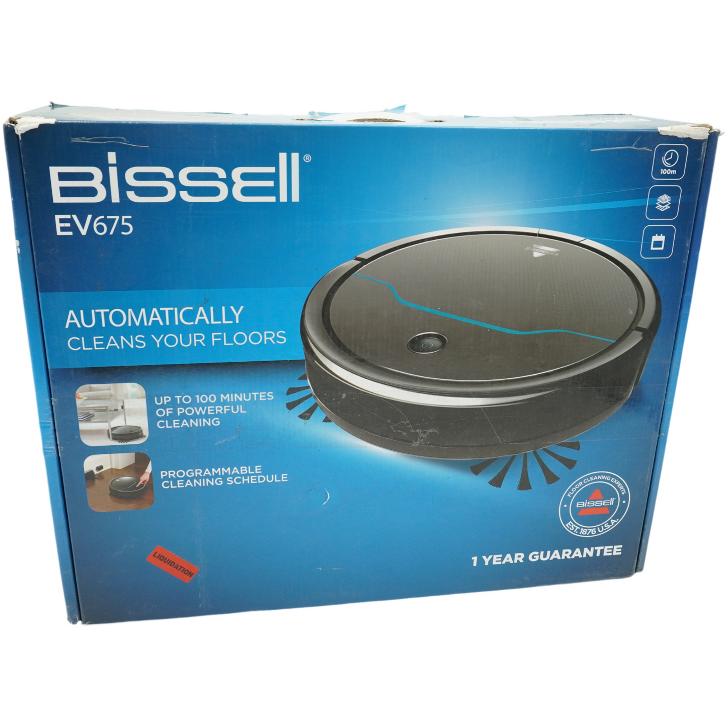 Bissell EV675 Staubsauger-Roboter für Hartböden und Teppiche, bis zu 100 Minuten