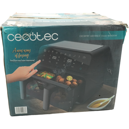 Cecotec Heißluftfritteuse 9L Air Fryer Cecofry Advance 9000 Window 2200W
