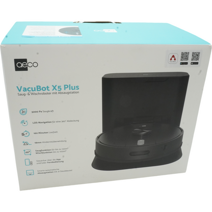 aeco VacuBot X5 Plus Saug- & Wischroboter & Absaugstation 5000Pa Saugkraft
