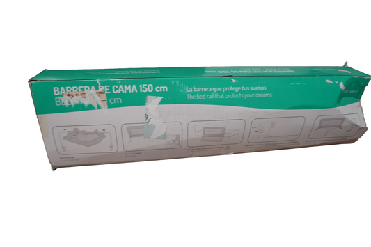 INTERBABY - Bedrail, Bettgitter 150 cm lang für sicheren Schlaf, Grau 🛏️👶🔒