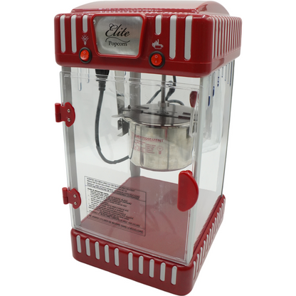 Elite Gourmet EPM-250# Popcornmaschine im klassischen Jahrmarkt-Design zum Hinst