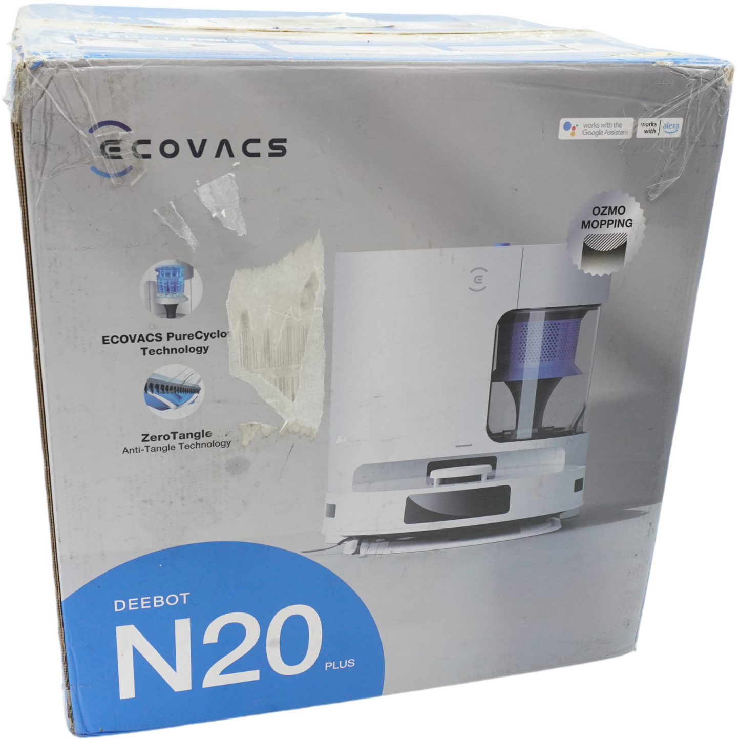 ECOVACS Deebot N20 Plus Saugroboter mit Wischfunktion, 8000Pa Saugkraft