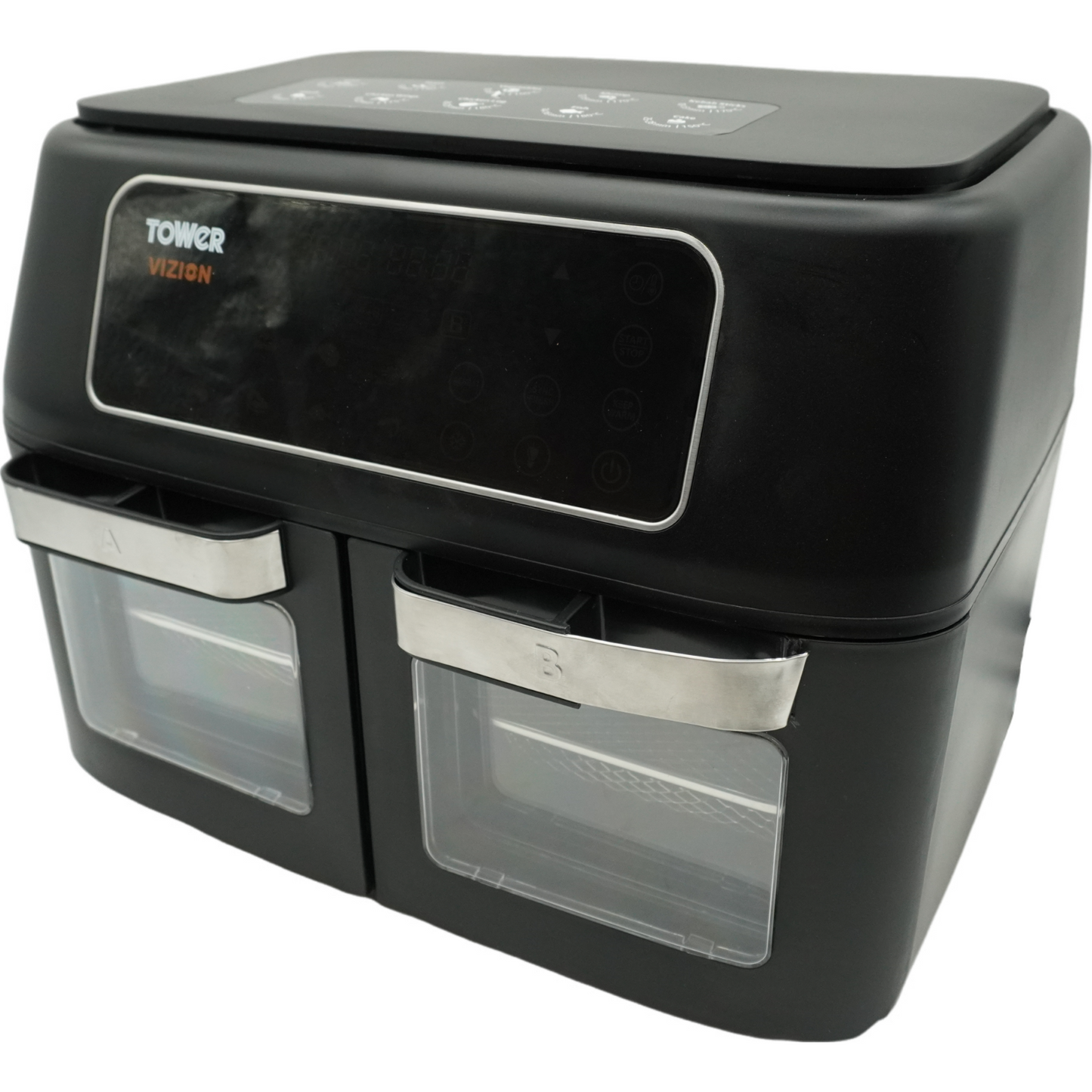 Tower T17102 Vortx Vizion Heißluftfritteuse Mit Zwei Kammern  11 L Schwarz