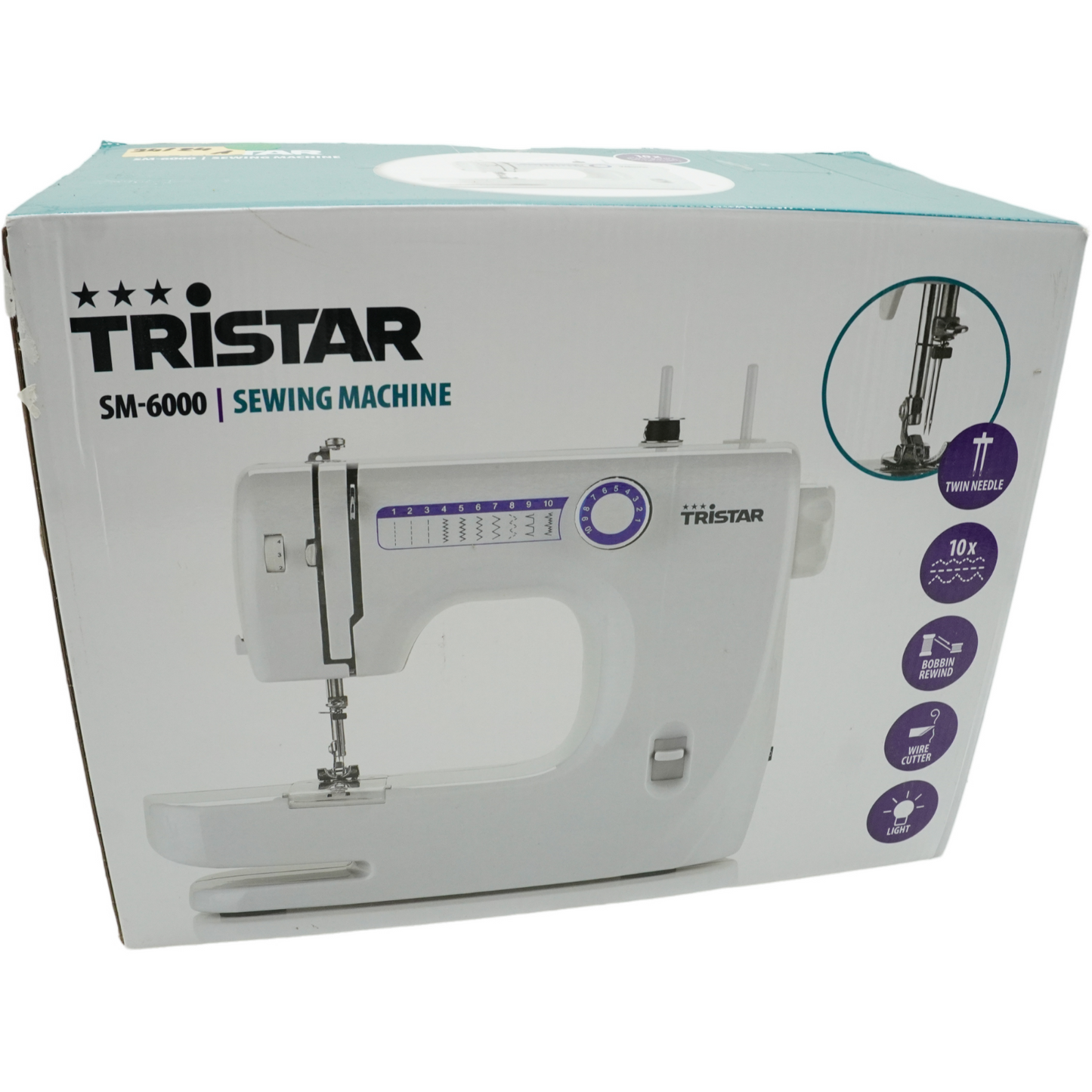 Tristar Nähmaschine, Einstiegsmodell für Anfänger, 10 Stichmuster SM-6000