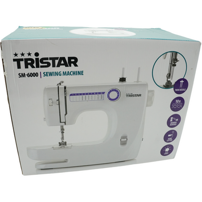 Tristar Nähmaschine, Einstiegsmodell für Anfänger, 10 Stichmuster SM-6000