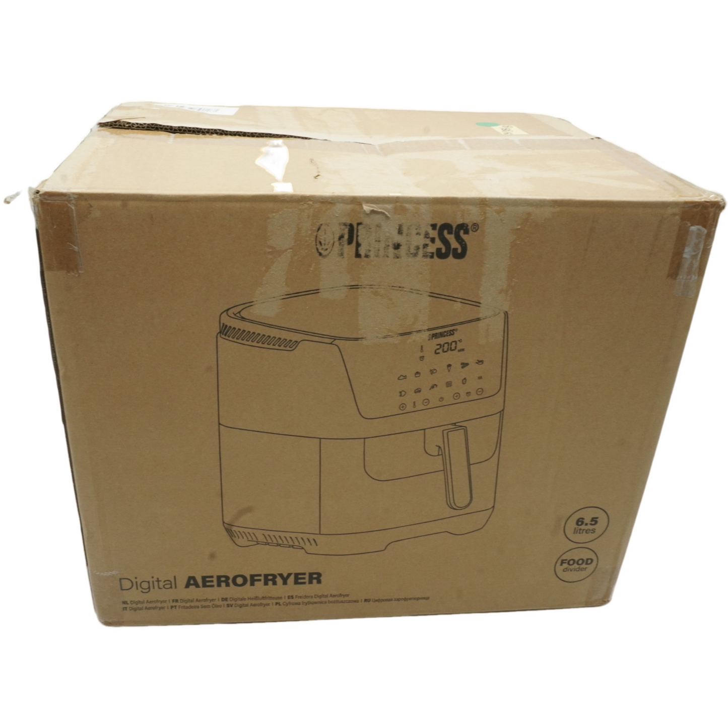 Princess Digitale Heißluftfritteuse – 6,5 L – herausnehmbare Trennwand 182061