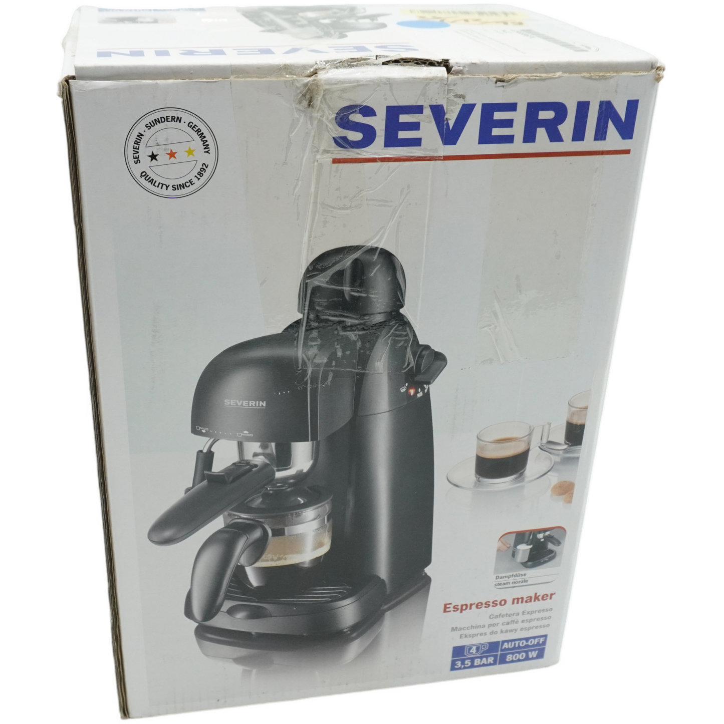 SEVERIN KA 5978 Espressoautomat Inkl. Servierkanne und Messlöffel schwarz